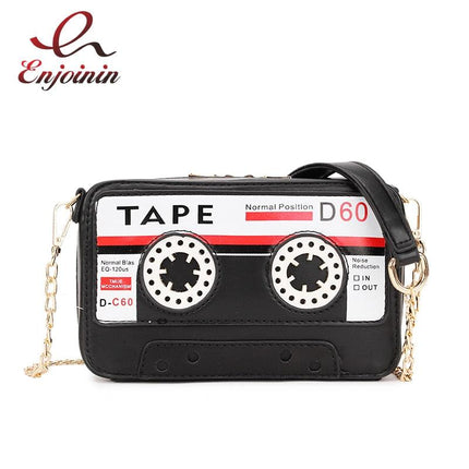 Cartoon Tape Shape Small Crossbody Bag Women Purses and Handbags Fashion Shoulder Chain Bag 2021 Girls Clutch Bag Pu Leather - Viva Vista Store