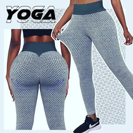 Seamless Fitness Women Yoga Leggings Push Up Gym Fitness High Waist Workout Leggings Fashion Patchwork Print High Waist Pants - Viva Vista Store