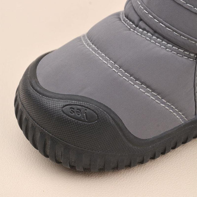 Winter new velcro velvet children's snow boots Korean version of casual cotton shoes soft sole warm cotton boots for boys and women - Viva Vista Store