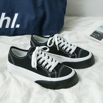 Vasibaen semi-gun shoes female summer 2021 new Hong Kong wind ULZZANG wild casual white shoes - Viva Vista Store