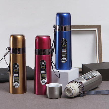 New Iron Method Warhead Insulation Cup Vacuum Stainless Steel Sports Kettle Outdoor Endless Sliding Band Mountain Tank System - Viva Vista Store