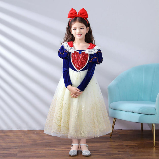 Autumn and winter 2021 Ice and Snow Qiyuan Girls Dress Halloween Bubble Puffs Pengon Lolita Bai Snow Princess Skirt - Viva Vista Store