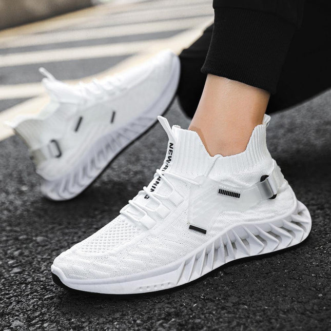 Men's Shoes Cross-border 2023 Summer New Fashion Trend, Breathable Men's Shoes, Flying Woven Korean Version Student Shoes, Sports Casual Shoes - Viva Vista Store