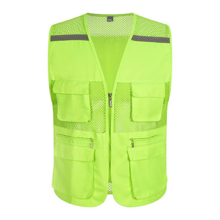 Workwear vest order logo mesh mesh mesh multi-pocket outdoor photography reflective safety vest order - Viva Vista Store