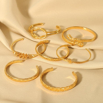 European and American ins stainless steel knotted bracelets with color retention 18K gold plated bracelets for women's fashion titanium steel bracelet accessories wholesale - Viva Vista Store