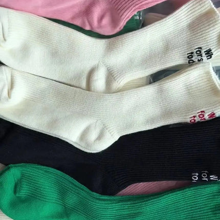 whatsforsnacktoday socks women's version ins tide pile socks JK wind net red little red book tube socks - Viva Vista Store