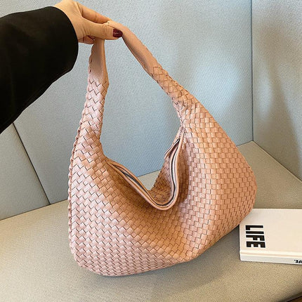 New high-end handmade woven handbag for women's cross-border foreign trade underarm bag, casual texture shoulder bag, handbag - Viva Vista Store