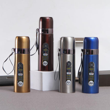 New Iron Method Warhead Insulation Cup Vacuum Stainless Steel Sports Kettle Outdoor Endless Sliding Band Mountain Tank System - Viva Vista Store