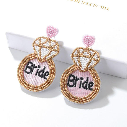 Beaded Ring Bridal Earrings - Viva Vista Store