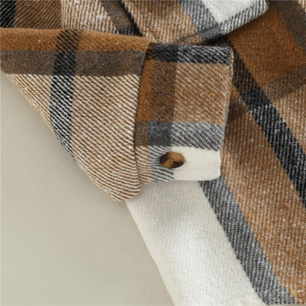Tan Plaid Shacket - Viva Vista Store