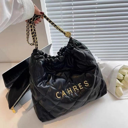 Large Capacity Luxury Designer Handbag High Quality Tote Bag for Women Soft Leather Chain Shoulder Bags Female Vintage Purse - Viva Vista Store