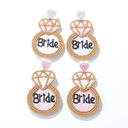 Beaded Ring Bridal Earrings - Viva Vista Store