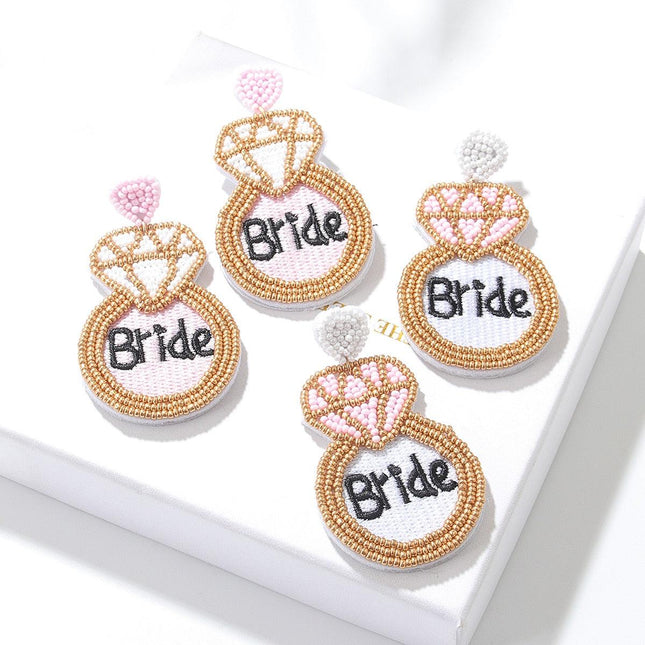 Beaded Ring Bridal Earrings - Viva Vista Store