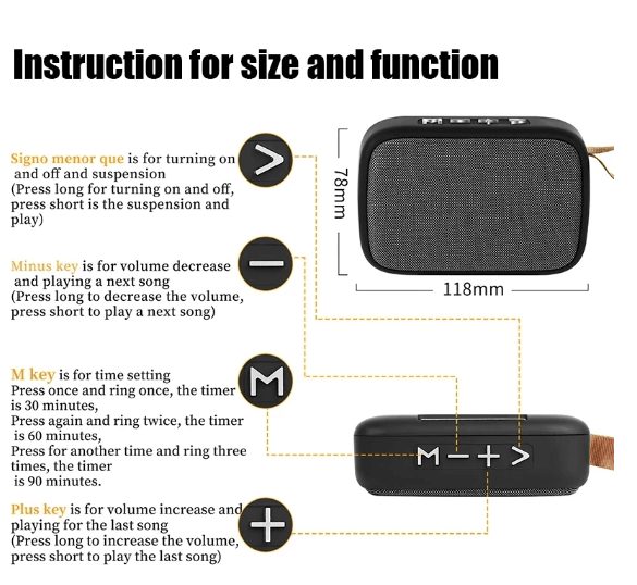 Caixinha de som bluetooth portátil - Viva Vista Store