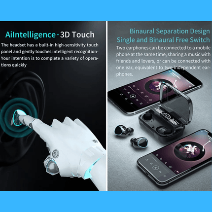 M10 Wireless Headphone Bluetooth Earphones Waterproof Earpieces Sport Earbuds For Huawei Iphone OPPO Xiaomi TWS Music Headset - Viva Vista Store