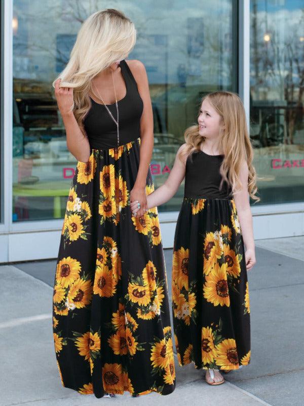 Girls Floral Tank Dress - Viva Vista Store
