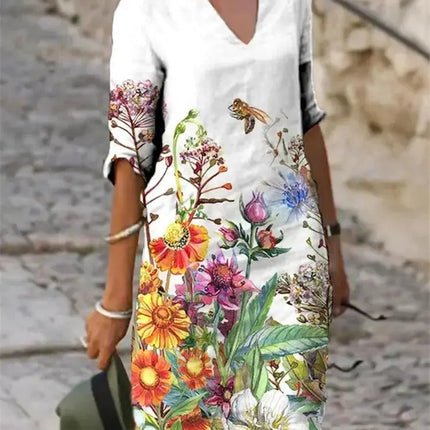 Large sizes dresses elegant women dresses fashion loose dresses ladies - Viva Vista Store