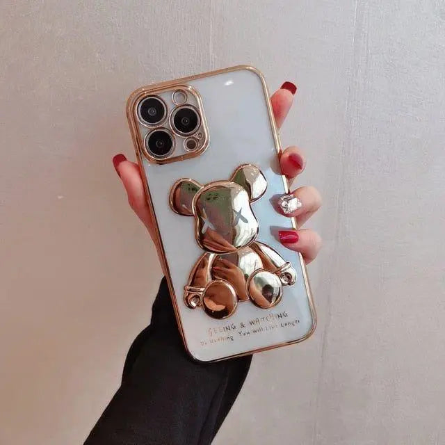3D Do Nothing Live Longer Transparent Plating Phone Case - Viva Vista Store