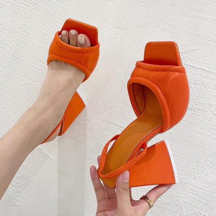 Triangle Platform Sandal Heels - Viva Vista Store