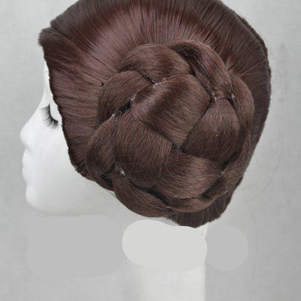 Star Wars Princess Leia Organa Solo Wig Short Brown Costume Hair With Two Buns Cosplay - Viva Vista Store